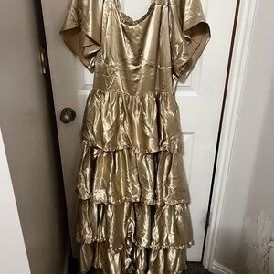 NWT Ivy City Co Gold Teared Dress